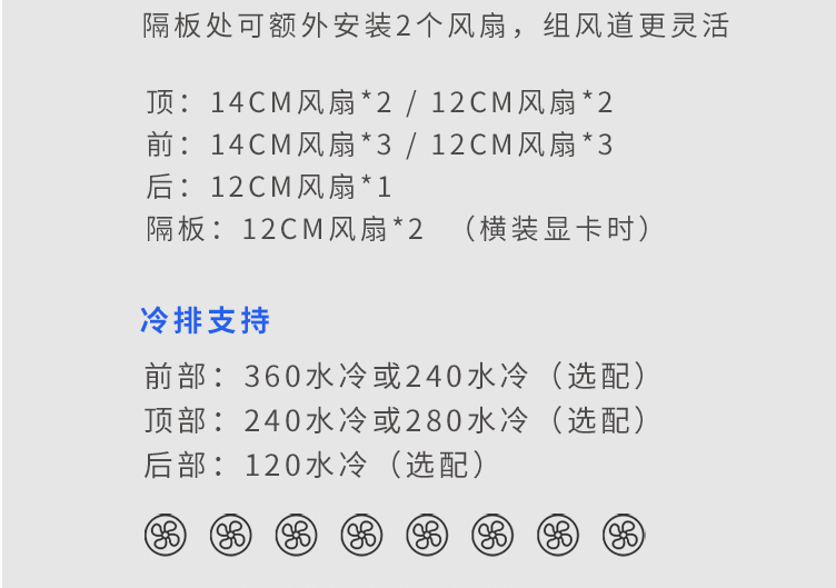 組裝電腦機(jī)箱參數(shù)圖